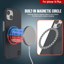 Load image into Gallery viewer, Funda de fibra de carbono Punkcase para iPhone 14 Plus [Serie Aramid MagShield] Ultra delgada.
