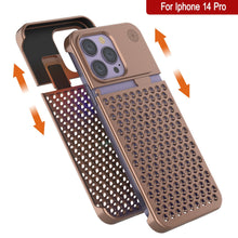 Load image into Gallery viewer, PunkCase para iPhone 14 Pro - Funda de aleación de aluminio [Serie Fortifier Extreme] - Cubierta ultra resistente [Bronce]
