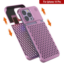 Load image into Gallery viewer, PunkCase para iPhone 14 Pro Funda de aleación de aluminio [Serie Fortifier Extreme] Cubierta ultra duradera [Rosa]
