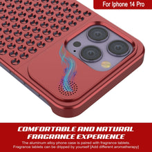 Load image into Gallery viewer, PunkCase para iPhone 14 Pro Funda de Aleación de Aluminio [Serie Fortifier Extreme] Cubierta Ultra Duradera [Rojo]
