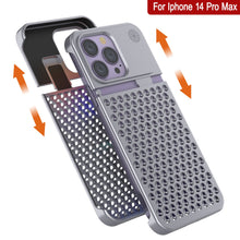 Cargar imagen en el visor de la galería, Carcasa de aleación de aluminio PunkCase para iPhone 14 Pro Max [Serie Fortifier Extreme] Cubierta ultra resistente [Plata]
