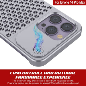 Carcasa de aleación de aluminio PunkCase para iPhone 14 Pro Max [Serie Fortifier Extreme] Cubierta ultra resistente [Plata]