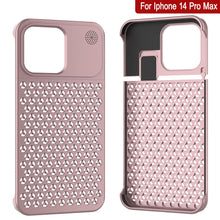 Cargar imagen en el visor de la galería, PunkCase para iPhone 14 Pro Max, carcasa de aleación de aluminio [Serie Fortifier Extreme] Cubierta ultrarresistente [Oro Rosa].
