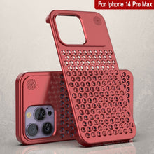 Cargar imagen en el visor de la galería, PunkCase para iPhone 14 Pro Max, Funda de aleación de Aluminio [Serie Fortifier Extreme] Cubierta Ultra Resistente [Rojo]
