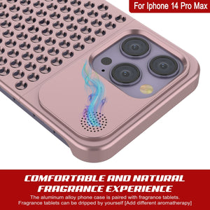 PunkCase para iPhone 14 Pro Max, carcasa de aleación de aluminio [Serie Fortifier Extreme] Cubierta ultrarresistente [Oro Rosa].