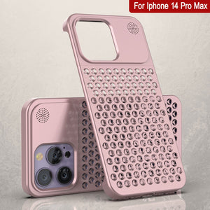 PunkCase para iPhone 14 Pro Max, carcasa de aleación de aluminio [Serie Fortifier Extreme] Cubierta ultrarresistente [Oro Rosa].