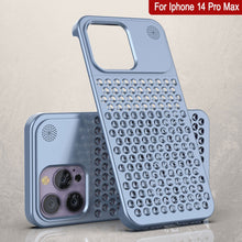 Cargar imagen en el visor de la galería, Funda PunkCase de aluminio para iPhone 14 Pro Max [Serie Fortifier Extreme] Cubierta ultra resistente [Azul]
