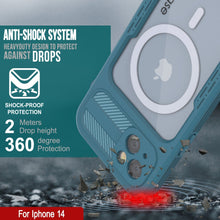 Cargar imagen en el visor de la galería, Funda impermeable para iPhone 14 [Serie Alpine 2.0] [Ajuste delgado] [Certificación IP68] [A prueba de golpes] [Azul]
