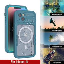 Cargar imagen en el visor de la galería, Funda impermeable para iPhone 14 [Serie Alpine 2.0] [Ajuste delgado] [Certificación IP68] [A prueba de golpes] [Azul]
