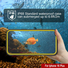 Load image into Gallery viewer, Funda impermeable para iPhone 16 Plus [Serie Kickstud 2.0] Cubierta protectora IP68 con protector de pantalla y soporte (amarillo)
