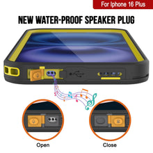 Load image into Gallery viewer, Funda impermeable para iPhone 16 Plus [Serie Kickstud 2.0] Cubierta protectora IP68 con protector de pantalla y soporte (amarillo)
