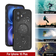 Load image into Gallery viewer, Funda impermeable para iPhone 16 Plus [Serie Kickstud 2.0] Cubierta protectora IP68 con protector de pantalla y soporte [Negro]
