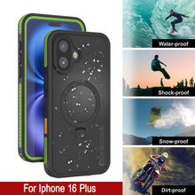 Load image into Gallery viewer, Funda impermeable para iPhone 16 Plus [Serie Kickstud 2.0] Cubierta protectora IP68 con protector de pantalla y soporte [Verde]
