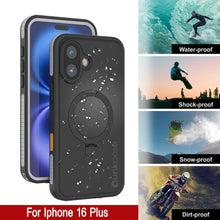 Load image into Gallery viewer, Funda impermeable para iPhone 16 Plus [Serie Kickstud 2.0] Cubierta protectora IP68 con protector de pantalla y soporte [Blanco]
