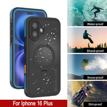 Load image into Gallery viewer, Funda impermeable para iPhone 16 Plus [Serie Kickstud 2.0] Cubierta protectora IP68 con protector de pantalla y soporte [Azul]
