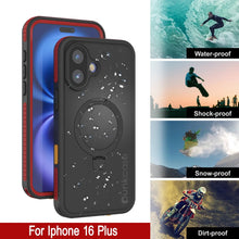 Load image into Gallery viewer, Funda impermeable para iPhone 16 Plus [Serie Kickstud 2.0] Cubierta protectora IP68 con protector de pantalla y soporte [Rojo]
