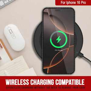 Funda Punkcase de fibra de carbono para iPhone 16 Pro [Serie AramidShield], ultradelgada y ligera, de Kevlar [blanca]