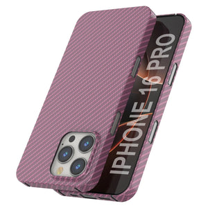 Funda Punkcase de fibra de carbono para iPhone 16 Pro [Serie AramidShield], ultradelgada y ligera, de Kevlar [rosa]