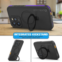 Cargar imagen en el visor de la galería, Funda impermeable para iPhone 16 Pro Max [Serie Kickstud 2.0] Cubierta protectora IP68 con protector de pantalla y soporte [púrpura]
