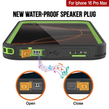 Load image into Gallery viewer, Funda impermeable para iPhone 16 Pro Max [Serie Kickstud 2.0] Cubierta protectora IP68 con protector de pantalla y soporte [Verde]
