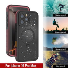 Cargar imagen en el visor de la galería, Funda impermeable para iPhone 16 Pro Max [Serie Kickstud 2.0] Cubierta protectora IP68 con protector de pantalla y soporte [rosa]

