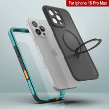 Load image into Gallery viewer, Funda impermeable para iPhone 16 Pro Max [Serie Kickstud 2.0] Cubierta protectora IP68 con protector de pantalla y soporte [Verde azulado]
