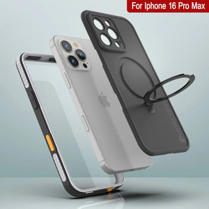 Funda impermeable para iPhone 16 Pro Max [Serie Kickstud 2.0] Cubierta protectora IP68 con protector de pantalla y soporte [Blanco]
