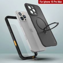 Load image into Gallery viewer, Funda impermeable para iPhone 16 Pro Max [Serie Kickstud 2.0] Cubierta protectora IP68 con protector de pantalla y soporte [Negro]
