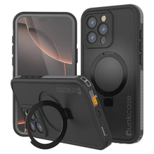 Load image into Gallery viewer, Funda impermeable para iPhone 16 Pro [Serie Kickstud 2.0] Cubierta protectora IP68 con protector de pantalla y soporte [gris]
