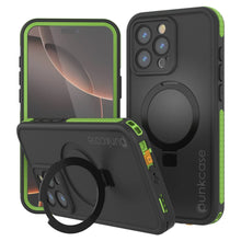 Load image into Gallery viewer, Funda impermeable para iPhone 16 Pro [Serie Kickstud 2.0] Cubierta protectora IP68 con protector de pantalla y soporte [Verde]
