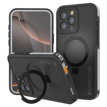 Load image into Gallery viewer, Funda impermeable para iPhone 16 Pro [Serie Kickstud 2.0] Cubierta protectora IP68 con protector de pantalla y soporte [Blanco]
