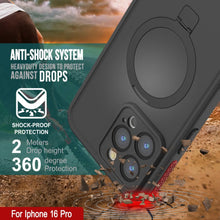 Load image into Gallery viewer, Funda impermeable para iPhone 16 Pro [Serie Kickstud 2.0] Cubierta protectora IP68 con protector de pantalla y soporte [Rojo]
