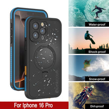 Load image into Gallery viewer, Funda impermeable para iPhone 16 Pro [Serie Kickstud 2.0] Cubierta protectora IP68 con protector de pantalla y soporte [Azul]
