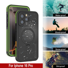 Load image into Gallery viewer, Funda impermeable para iPhone 16 Pro [Serie Kickstud 2.0] Cubierta protectora IP68 con protector de pantalla y soporte [Verde]
