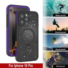 Load image into Gallery viewer, Funda impermeable para iPhone 16 Pro [Serie Kickstud 2.0] Cubierta protectora IP68 con protector de pantalla y soporte [púrpura]
