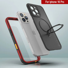 Load image into Gallery viewer, Funda impermeable para iPhone 16 Pro [Serie Kickstud 2.0] Cubierta protectora IP68 con protector de pantalla y soporte [Rojo]
