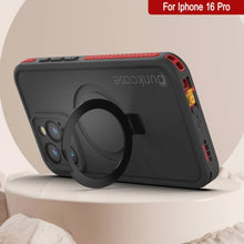 Load image into Gallery viewer, Funda impermeable para iPhone 16 Pro [Serie Kickstud 2.0] Cubierta protectora IP68 con protector de pantalla y soporte [Rojo]

