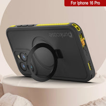 Cargar imagen en el visor de la galería, Funda impermeable para iPhone 16 Pro [Serie Kickstud 2.0] Cubierta protectora IP68 con protector de pantalla y soporte (amarillo)
