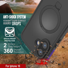 Load image into Gallery viewer, Funda impermeable para iPhone 16 [Serie Kickstud 2.0] Cubierta protectora IP68 con protector de pantalla y soporte [púrpura]
