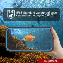 Load image into Gallery viewer, Funda impermeable para iPhone 16 [Serie Kickstud 2.0] Cubierta protectora IP68 con protector de pantalla y soporte [Azul]
