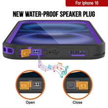 Load image into Gallery viewer, Funda impermeable para iPhone 16 [Serie Kickstud 2.0] Cubierta protectora IP68 con protector de pantalla y soporte [púrpura]
