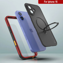 Load image into Gallery viewer, Funda impermeable para iPhone 16 [Serie Kickstud 2.0] Cubierta protectora IP68 con protector de pantalla y soporte [Rojo]
