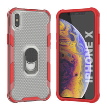 Load image into Gallery viewer, Funda PunkCase para iPhone X [Serie Magnetix 2.0] Cubierta de TPU Transparente Protectora con Soporte [Rojo]
