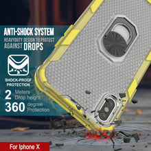 Load image into Gallery viewer, PunkCase para iPhone X Funda [Serie Magnetix 2.0] Cubierta transparente de TPU protectora con soporte [Amarillo]
