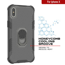 Load image into Gallery viewer, Funda PunkCase para iPhone X [Serie Magnetix 2.0] - Funda Protectora Transparente de TPU con Soporte [Negro]
