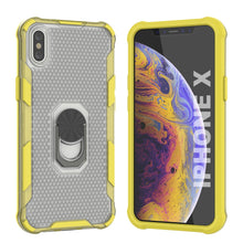 Load image into Gallery viewer, PunkCase para iPhone X Funda [Serie Magnetix 2.0] Cubierta transparente de TPU protectora con soporte [Amarillo]
