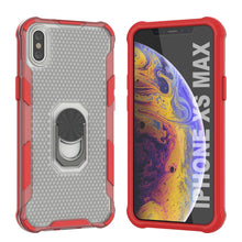 Cargar imagen en el visor de la galería, PunkCase para iPhone XS Max Case [Serie Magnetix 2.0] Funda transparente de TPU protectora con soporte [Rojo]
