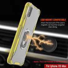 Load image into Gallery viewer, Funda PunkCase para iPhone XS Max [Serie Magnetix 2.0] Cubierta transparente de TPU protectora con soporte [Amarillo]
