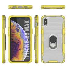 Load image into Gallery viewer, Funda PunkCase para iPhone XS Max [Serie Magnetix 2.0] Cubierta transparente de TPU protectora con soporte [Amarillo]
