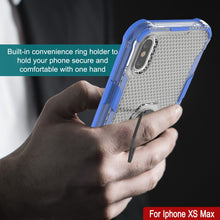 Load image into Gallery viewer, Funda PunkCase para iPhone XS Max [Serie Magnetix 2.0] Tapa Transparente Protectora de TPU con Soporte [Azul]
